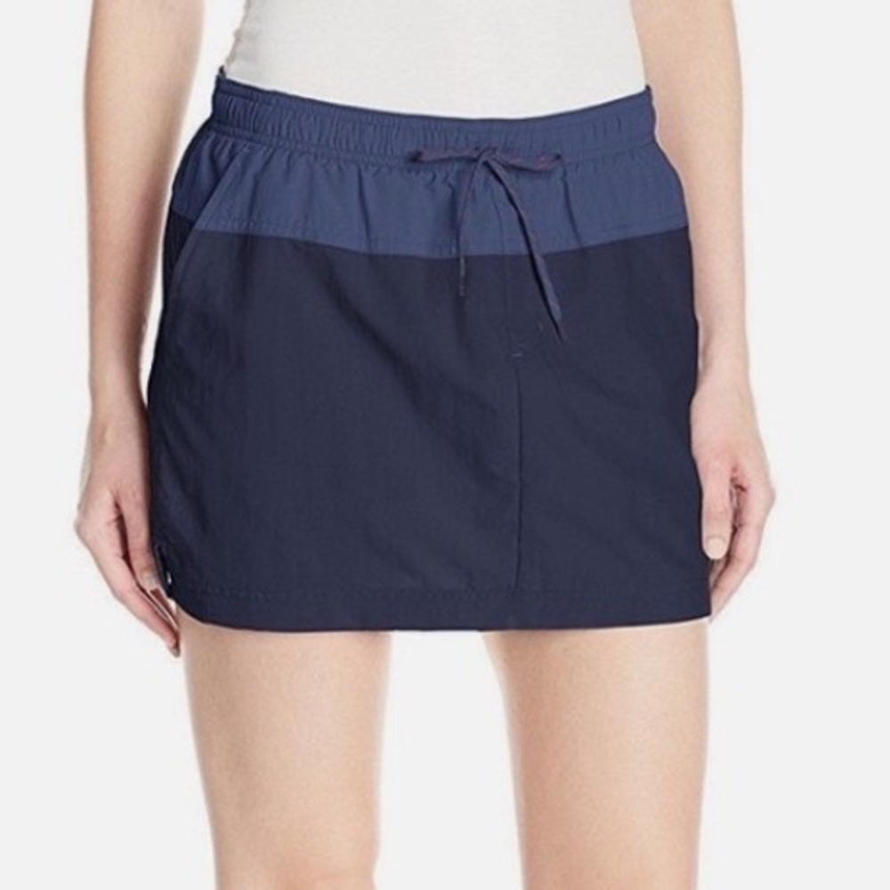 Columbia Women's Gorpcore Skort Drawstring Waist XL Blue Activewear Hiking Skirt